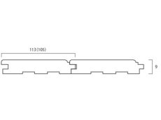 画像2: 杉（飫肥杉）無垢パネリング　無塗装　上小・無地　1970×105×9　（3.31m2） (2)