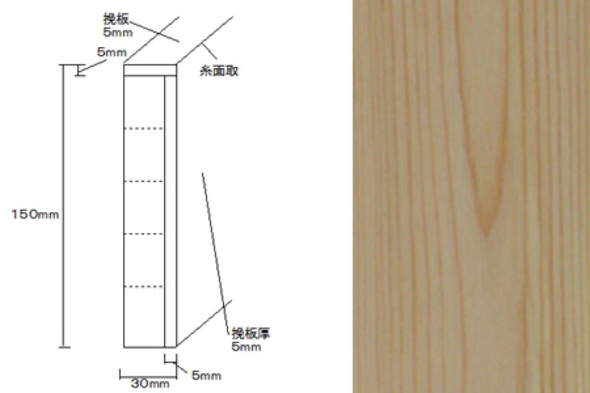 画像1: 挽板貼付框　ポンデロッサパイン　ウレタン塗装　３０００×１５０×３０ (1)