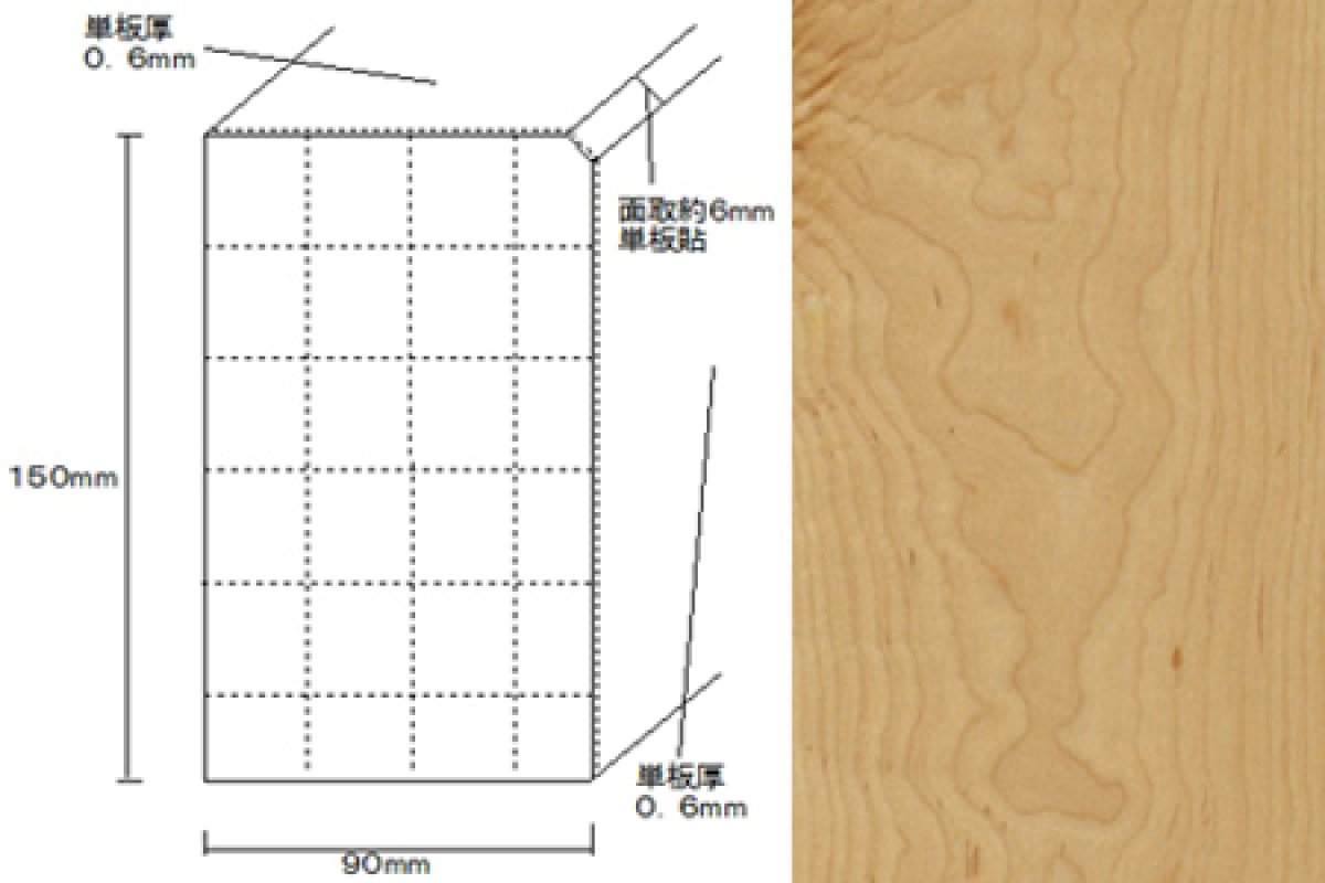画像1: 突板貼上框　メープル　ウレタン塗装　２９５０×１５０×９０ (1)